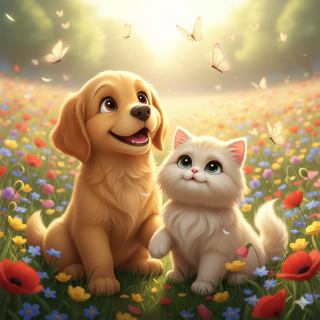 Custom Animated Pet Portrait – Pixar, Disney, or Cartoon Style | Digital Download or Printed Gift