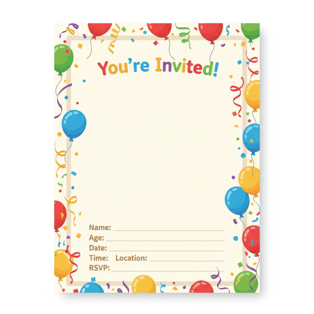 Personalized Digital Birthday Invitation | Custom Editable Party Invite