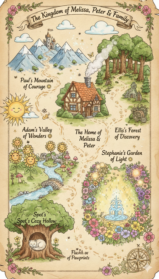 Custom Fairytale Map – Personalized Fantasy World | Storybook-Style Art Print or Digital Download
