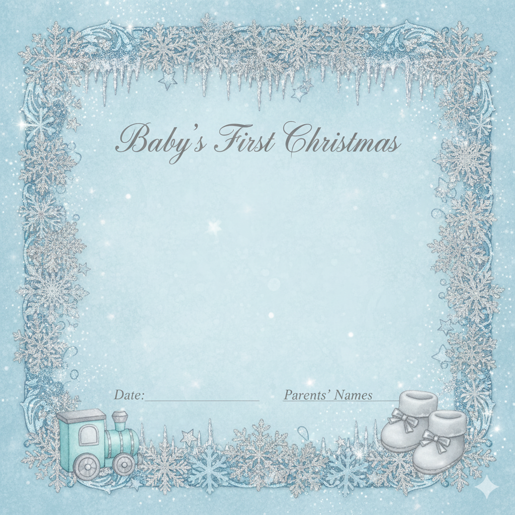 Baby’s First Christmas Certificate  | Personalized Keepsake | Digital & Printed