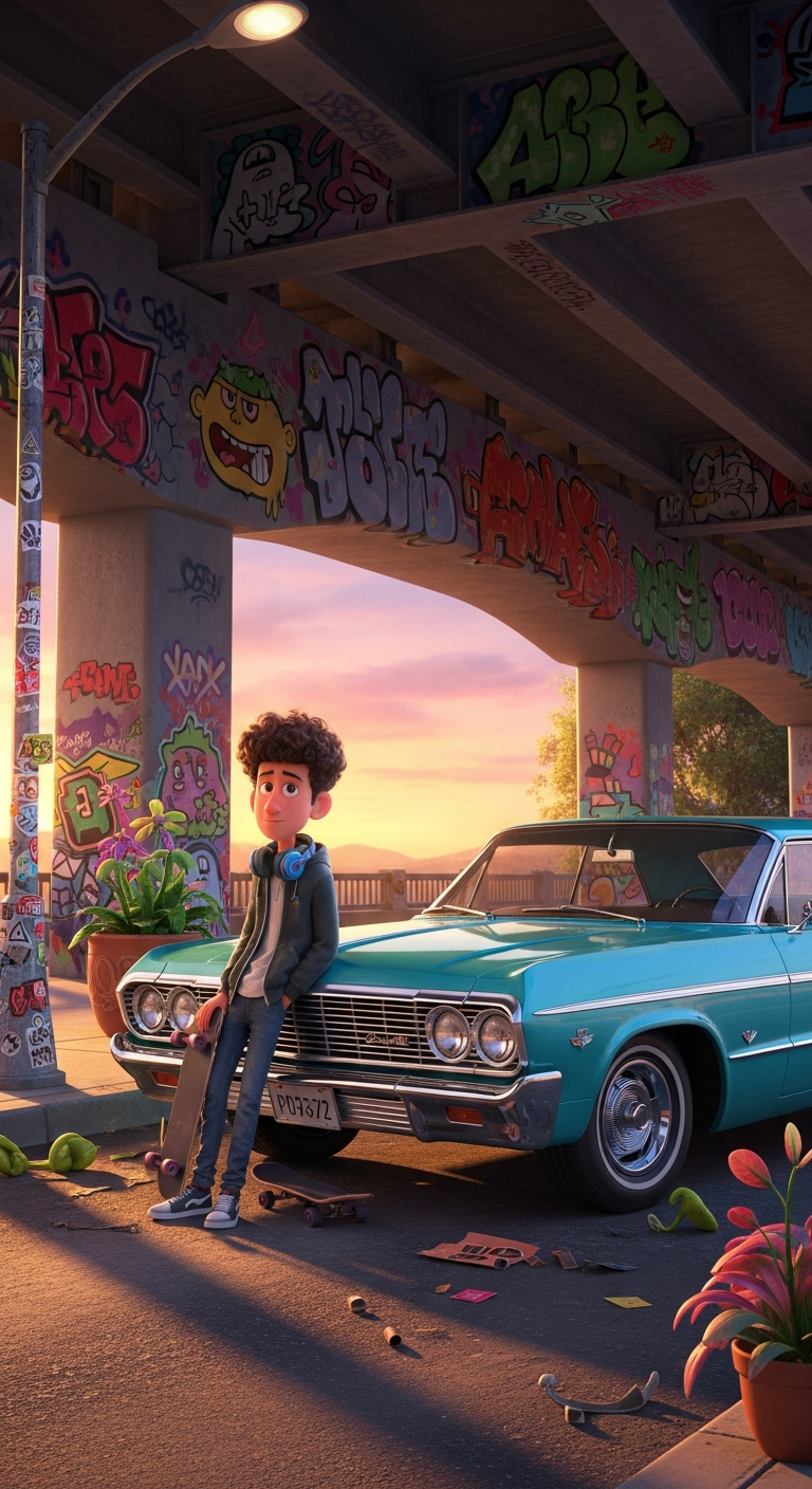 Custom Car & Character Portrait Physical Poster| Your Car, Your Style, Your Story